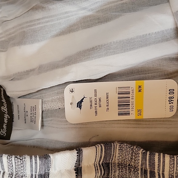 NWT Tommy Bahamas Cotton Beach Jogger Pants - Picture 4 of 4